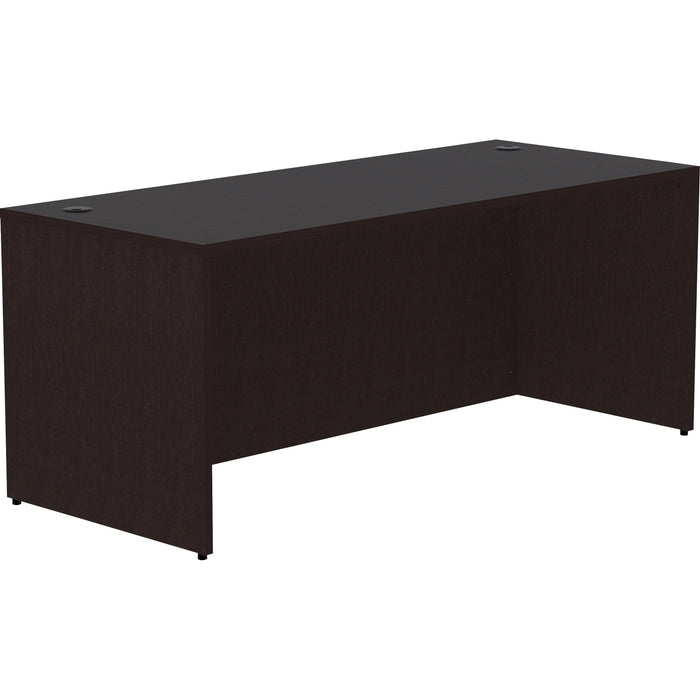 Lorell Essentials Series Rectangular Desk Shell - Rectangle - 29.5" Height x 70.9" Width x 29.5" Depth Desk Shell, 70.9" Width x 29.5" Depth x 1" Thickness - Finish: Espresso - 1 Each