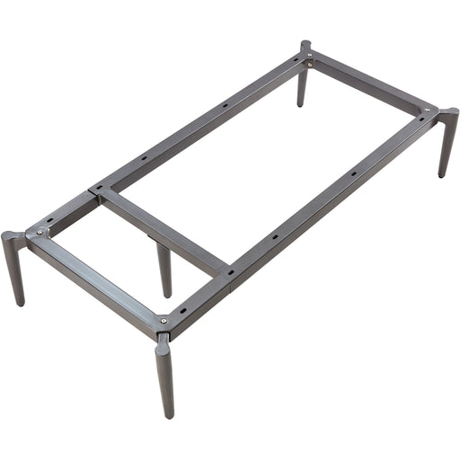 Lorell Contemporary ReceptionCollection Adjustable Metal Base - 9.8" Height x 47.9" Width x 22.9" Depth - Material: Metal - Finish: Gray - Adjustable - For Reception Area, Meeting - 1 Each