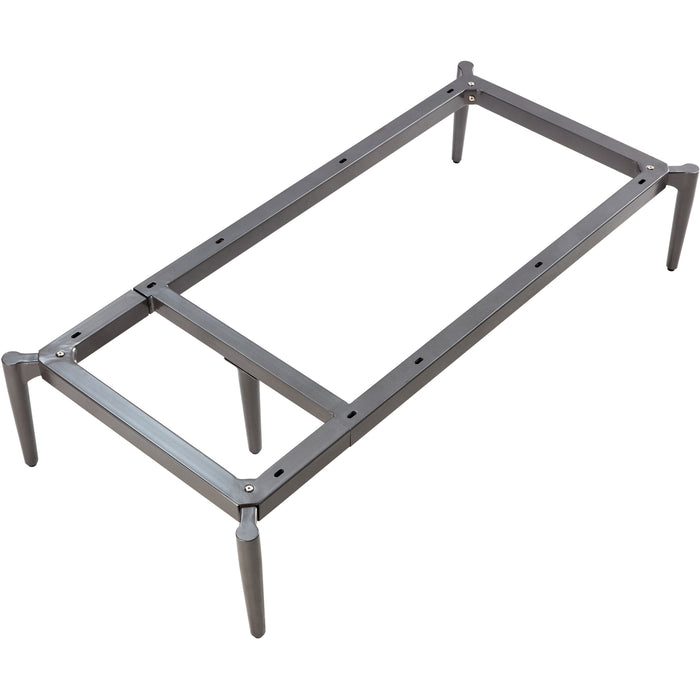 Lorell Contemporary ReceptionCollection Adjustable Metal Base - 9.8" Height x 47.9" Width x 22.9" Depth - Material: Metal - Finish: Gray - Adjustable - For Reception Area, Meeting - 1 Each