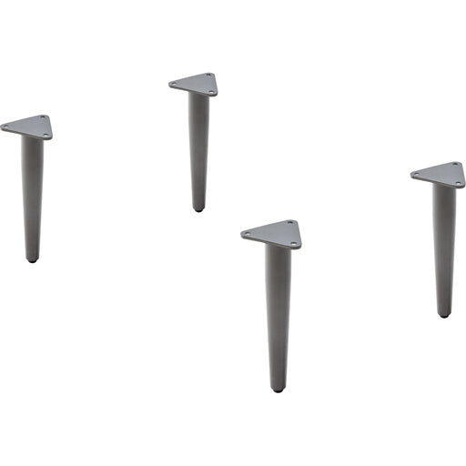 Lorell Contemporary Reception Collection Single Metal Bases - 1.5" Height x 4.5" Width x 9.8" Depth - Material: Metal - Finish: Gray - For Meeting - 1 Set