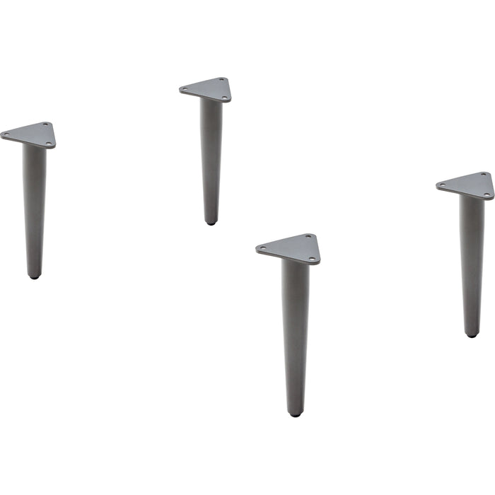Lorell Contemporary Reception Collection Single Metal Bases - 1.5" Height x 4.5" Width x 9.8" Depth - Material: Metal - Finish: Gray - For Meeting - 1 Set