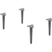 Lorell Contemporary Reception Collection Single Metal Bases - 1.5" Height x 4.5" Width x 9.8" Depth - Material: Metal - Finish: Gray - For Meeting - 1 Set