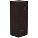 Lorell Essentials Series Tall Storage Cabinet - 65.6" Height x 23.6" Width x 23.6" Depth Cabinet - Total Drawer(s): 2 - 1 Door(s) - 2 Shelve(s) - Material: Laminate, Medium Density Fiberboard (MDF), Particleboard - Finish: Espresso - 1 Each