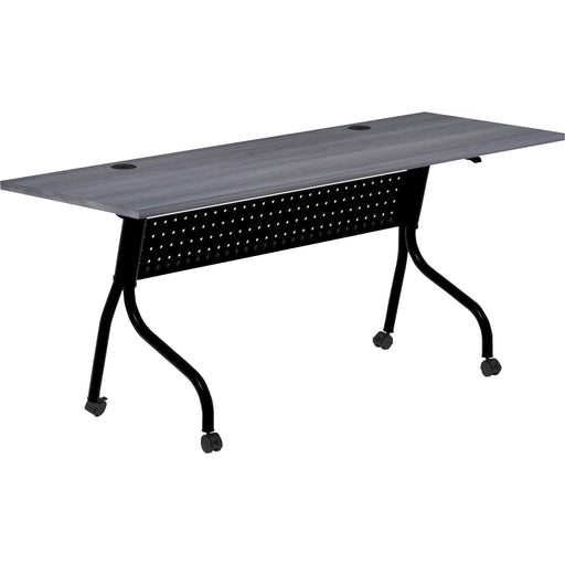 Lorell Preference Flip and Nest Training Table - Charcoal Rectangle, Melamine Top - Black Four Leg Base - 4 Legs x 72" Table Top Width x 23.60" Table Top Depth - 29.50" Height - Assembly Required - Melamine - 1 Each