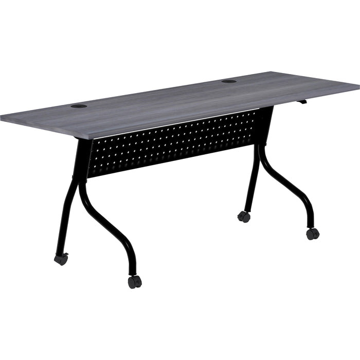 Lorell Preference Flip and Nest Training Table - Charcoal Rectangle, Melamine Top - Black Four Leg Base - 4 Legs x 72" Table Top Width x 23.60" Table Top Depth - 29.50" Height - Assembly Required - Melamine - 1 Each