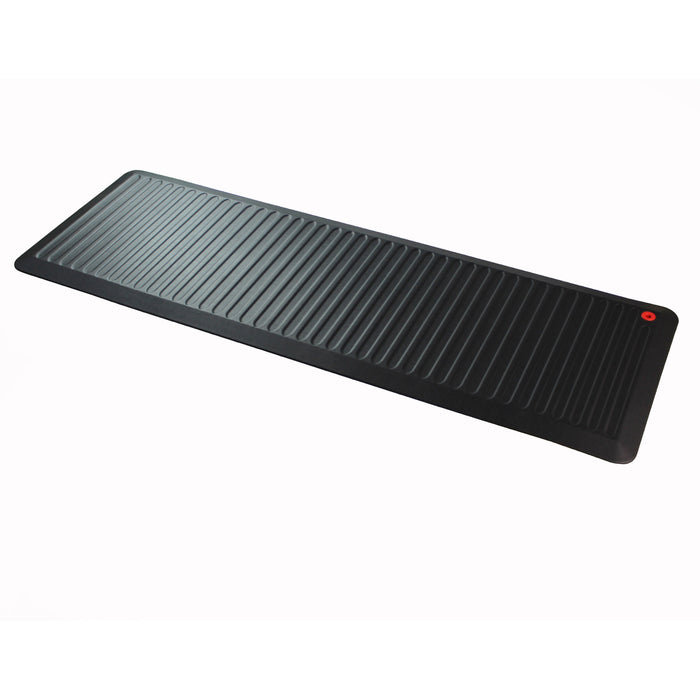 Floortex AFS-TEX® 6000X Extra-Long Active Anti-Fatigue Mat - Counter, Stand-up Desk, Workstation, Reception - 67" Width x 23" Depth x 0.900" Thickness - Rectangular - Polyurethane - Black - 1 Each
