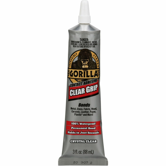 Gorilla Clear Grip Contact Adhesive - 3 fl oz - Clear - 1 Each