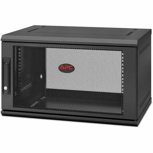 APC NetShelter WX 6U Single Hinged Wall-mount Enclosure 400mm Deep - For Networking, Airflow System - 6U Rack Height x 19" Rack Width x 12.95" Rack Depth - Wall Mountable - Black - 200.42 lb Static/Stationary Weight Capacity - 5 Year Warranty
