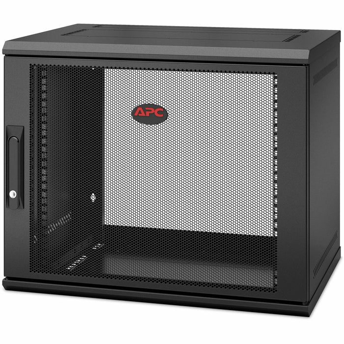 APC NetShelter WX 9U Single Hinged Wall-mount Enclosure 400mm Deep - For Networking, Airflow System - 9U Rack Height x 19" Rack Width x 12.95" Rack Depth - Wall Mountable - Black - 200.42 lb Static/Stationary Weight Capacity - 5 Year Warranty