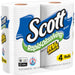Scott Rapid-Dissolving Toilet Paper - WhitePack - 4/Pack - 12 / Carton