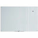 U Brands Magnetic Glass Frameless Dry-Erase Board - 72" (6 ft) Width x 48" (4 ft) Height - Frosted White Tempered Glass Surface - Rectangle - Horizontal/Vertical - Magnetic - 1 Each