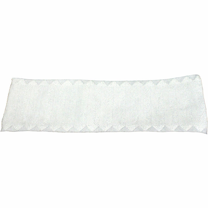 Genuine Joe Single-use Microfiber Pad - 18.25" Height x 4.10" Width19.25" Length - Durable, Scratch-free - MicroFiber - White - 3/Pack - 3 / Carton
