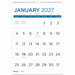 Blueline 2027 12-Month Large Print Monthly Wall Calendar - Monthly - 12 Month - January 2027 to December 2027 - 1 Month Single Page Layout - 12" x 17" Sheet Size - Twin Wire - Wall Mount - Blue - Paper - 1 Each