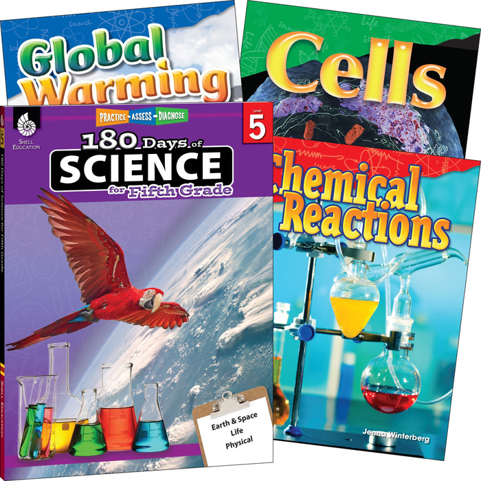 Shell Education Learn At Home Science 4-book Set Printed Book - Book - Grade 5 - English - 1 Set