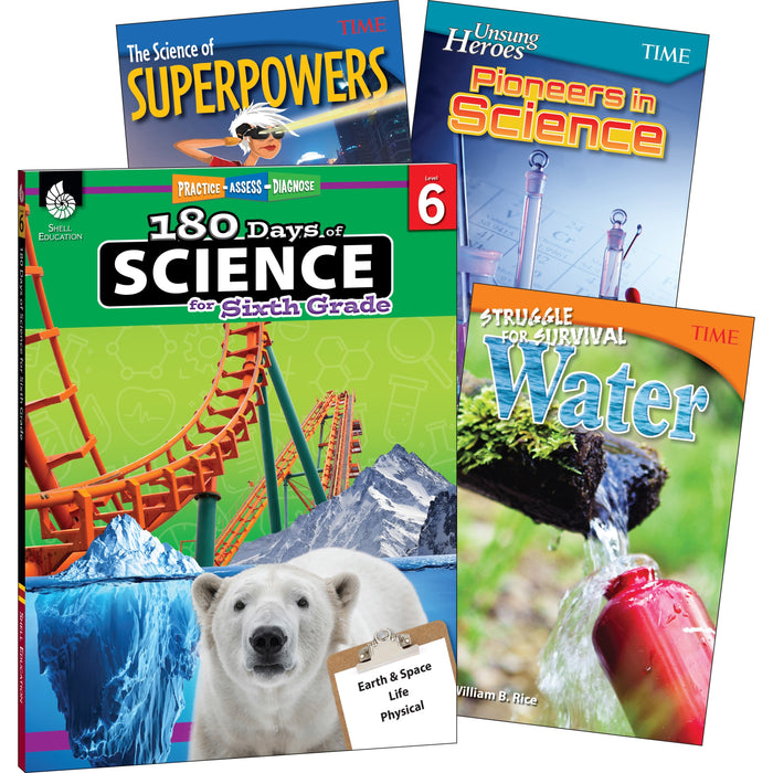 Shell Education Learn At Home Science 4-book Set Printed Book - Book - Grade 6 - English - 1 Set