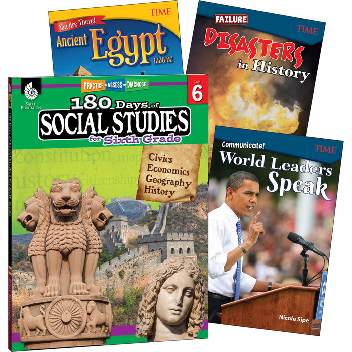 Shell Education Learn At Home Social Studies Books Printed Book - Book - Grade 6 - English - 1 Set