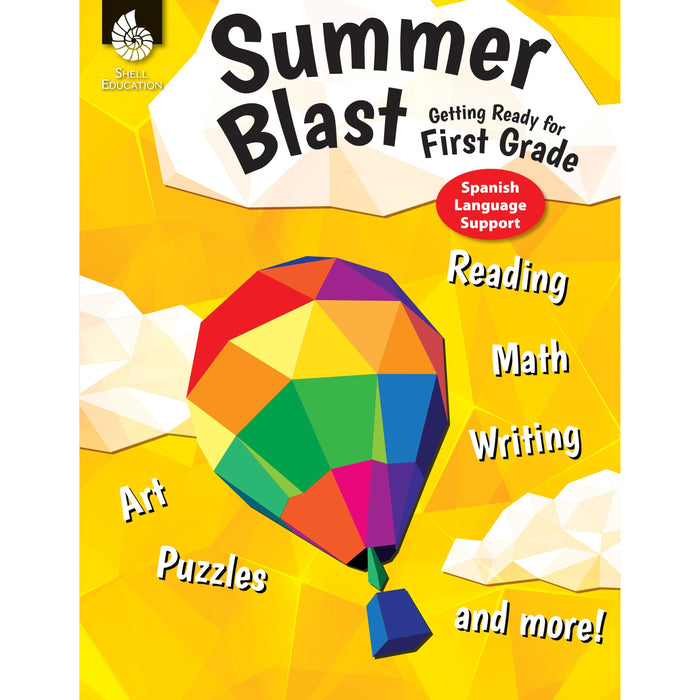 Shell Education Summer Blast Spanish Workbook Printed Book - Book - Grade K-1 - Spanish, English - 1 Each