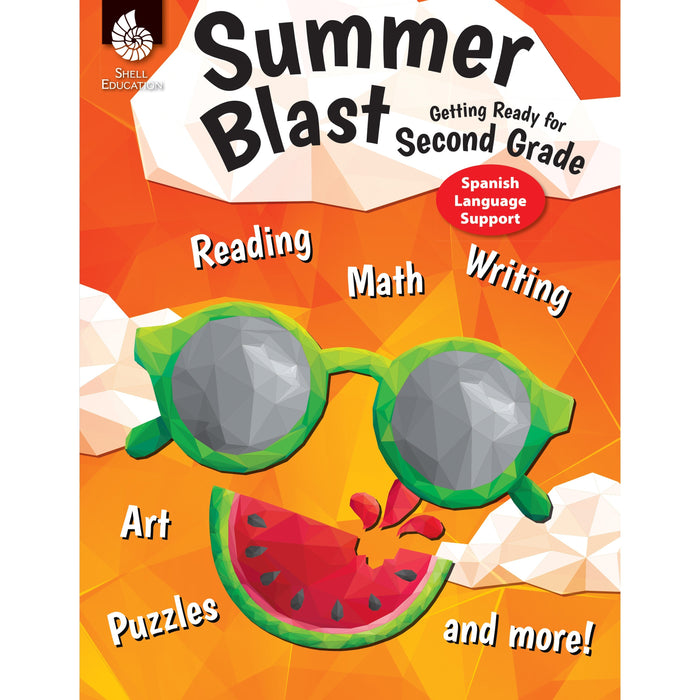 Shell Education Summer Blast Spanish Workbook Printed Book - Book - Grade 1-2 - Spanish - 1 Each