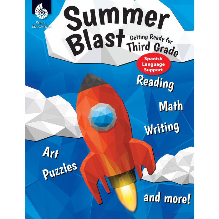 Shell Education Summer Blast Spanish Workbook Printed Book - Book - Grade 2-3 - Spanish, English - 1 Each