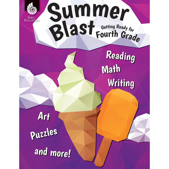 Shell Education Summer Blast Student Workbook Printed Book by Wendy Conklin - 128 Pages - Book - Grade 3-4 - Multilingual - 1 Each