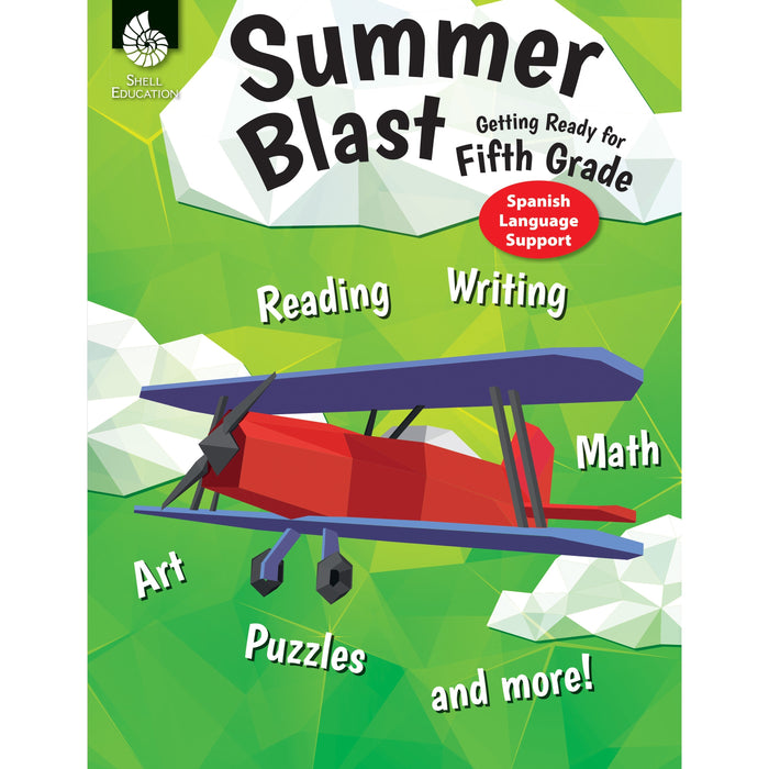 Shell Education Summer Blast Spanish Workbook Printed Book - Book - Grade 4-5 - Spanish, English - 1 Each