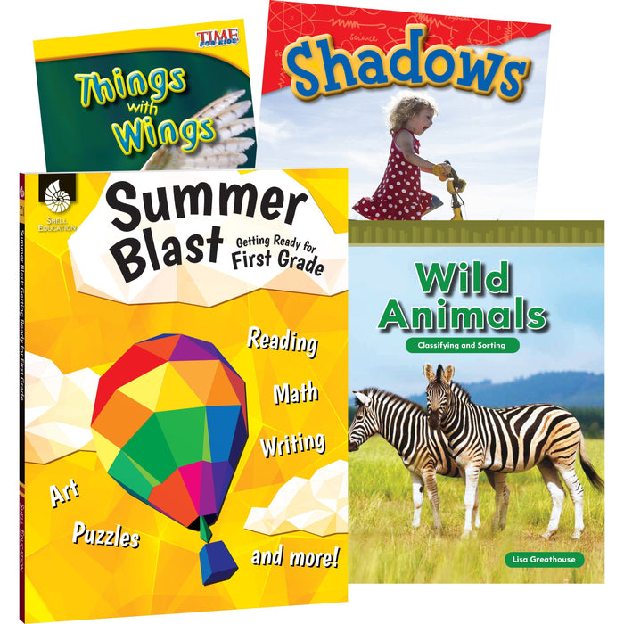 Shell Education Learn-At-Home Grade 1 Summer STEM Bundle Set Printed Book by Jodene Smith - 204 Pages - Book - Grade K-1 - Multilingual - 1 Set