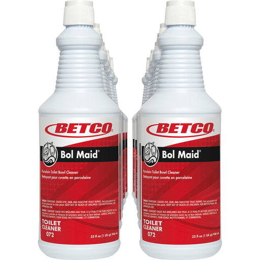 Betco Bol Maid Toilet & Urinal Cleaner - Ready-To-Use - 32 fl oz (1 quart) - 38.60 oz (2.41 lb) - Mint Scent - Blue - 12 / Carton