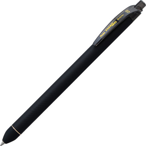 Pentel EnerGel Retractable Pens - 0.7 mm Pen Point - Retractable - Black Ink - Liquid Gel Ink - Rubberized Barrel - 1 Dozen