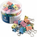 Business Source Smiling Face Binder Clips - Medium - for Paper, Office, Classroom - Sturdy - Assorted - 42 / Tub
