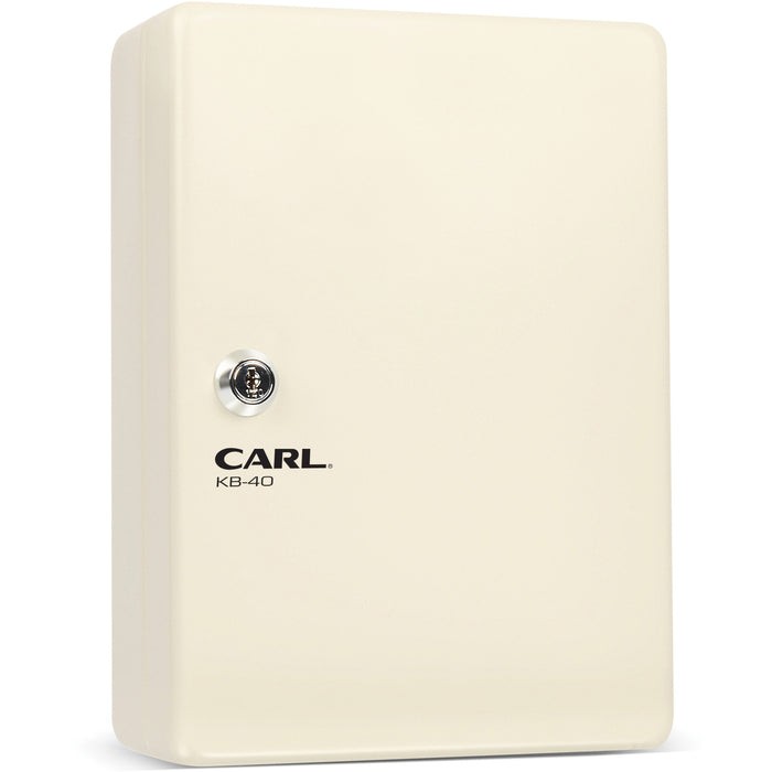 CARL Steel Security Key Cabinet - 10.3" Length x 7" Width x 3.5" Height - Lockable, Wall Mountable - Ivory - Steel - 1 Each