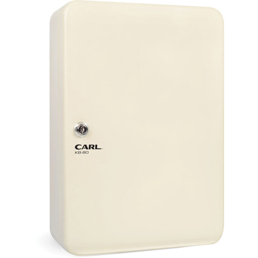 CARL Steel Security Key Cabinet - 12.5" Length x 9.3" Width x 3.5" Height - Lockable, Wall Mountable - Ivory - Steel - 1 Each