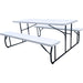 Iceberg Folding Picnic Table - 17.5" Height x 72" Width x 12" Depth Bench, 29" Height x 72" Width x 29" Depth Table Top - Finish: Platinum Granite - 1 Each