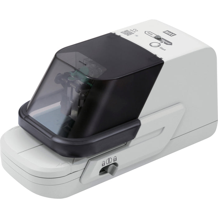 MAX Heavy-duty Electronic Stapler - Staples Upto 70 Sheet - Holds Upto 5000 Staple - 0.75" Throat Depth - Gray Black - Metal - 1 Each
