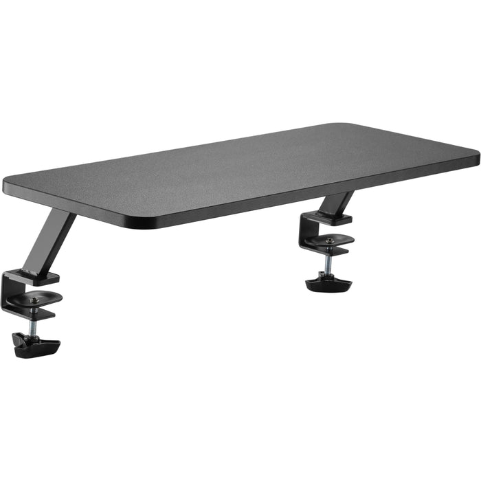 Kantek Desktop Shelf/Monitor Stand - 40 lb Load Capacity - 5.10" Height x 25.60" Width x 10.20" Depth - Desk - Black - For Monitor, Supplies, File - Sturdy - 1 Each