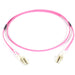Black Box Fiber Optic Duplex Patch Network Cable - 6.50 ft Fiber Optic Network Cable for Transceiver, Network Device - First End: 2 x LC Network - Male - Second End: 2 x LC Network - Male - 100 Gbit/s - Patch Cable - LSZH - 50/125 µm - Erika Violet - 1 Ea