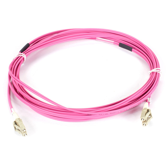 Black Box Fiber Optic Duplex Patch Network Cable - 9.80 ft Fiber Optic Network Cable for Transceiver, Network Device - First End: 2 x LC Network - Male - Second End: 2 x LC Network - Male - 100 Gbit/s - Patch Cable - LSZH - 50/125 µm - Erika Violet - 1 Ea