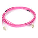 Black Box Fiber Optic Duplex Patch Network Cable - 23 ft Fiber Optic Network Cable for Transceiver, Network Device - First End: 2 x LC Network - Male - Second End: 2 x LC Network - Male - 100 Gbit/s - Patch Cable - LSZH - 50/125 µm - Erika Violet - 1 Each
