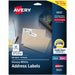 Avery® Address Labels, Glossy White, 2/3" x 1-3/4" , 600 Total (6523) - 2/3" Height x 1 3/4" Width - Permanent Adhesive - Rectangle - Laser, Inkjet - Glossy - White - Paper - 60 / Sheet - 10 Total Sheets - 600 Total Label(s) - 1 Carton