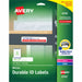 Avery® Permanent Durable ID Labels with Sure Feed(R) Technology - 5/8" Height x 3" Width x 3" Length - Permanent Adhesive - Rectangle - Laser, Inkjet - Matte - White - Film - Water Resistant - 32 / Sheet - 8 Total Sheets - 1280 Total Label(s) - 1 Carton