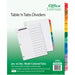 Avery® Office Essentials Table 'n Tabs Tab Dividers - 288 x Divider(s) - 288 Tab(s) - Jan-Dec - 12 Tab(s)/Set - 8.5" Divider Width x 11" Divider Length - 3 Hole Punched - White Paper Divider - Multicolor Paper Tab(s) - 3/Pack - 8 / Carton
