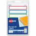 Avery® Kids Gear Durable Labels - 5/8" Height x 5/8" Width x 3 1/2" Length - Permanent Adhesive - Rectangle - Inkjet, Laser - Matte - Matte - Blue, Green, Red Border - Film - 7 / Sheet - 7 Total Sheets - 35 Total Label(s) - 1 Carton