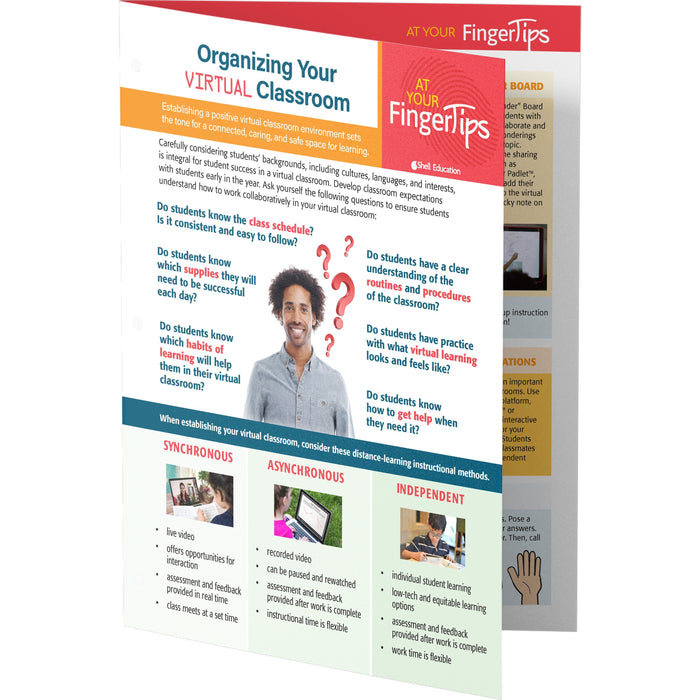 Shell Education Organizing Virtual Classroom Guide Printed Book - 4 Pages - Book - Grade K-12 - Multilingual - 1 Each
