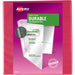 Avery® DuraHinge Durable View Binder - 2" Binder Capacity - Letter - 8 1/2" x 11" Sheet Size - 530 Sheet Capacity - 3 Ring - Fastener: Slant Ring - Pocket: 2 - Polypropylene - Recycled - Pocket, Durable, Tear Resistant, Flexible, Split Resistant, Sturdy -