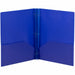Smead Letter Fastener Folder - 8 1/2" x 11" - 180 Sheets Capacity - 2 x Double Tang Fastener - 2 Internal Pocket - Blue - 3/Pack - 3 / Carton