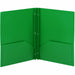 Smead Letter Fastener Folder - 8 1/2" x 11" - 180 Sheets Capacity - 2 x Double Tang Fastener - 2 Internal Pocket - Green - 3/Pack - 3 / Carton