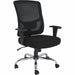 Lorell Big & Tall Mesh High-Back Task Chair - Fabric Seat Material - Mid Back - 5-star Base - Black - 1 Each