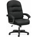 HON Pillow-Soft Executive High-Back Chair - Black Seat Color - Plush Seat Material - Black Back Color - Plush Back Material - Black Frame Color - High Back - 5-star Base - Armrest - 1 Each