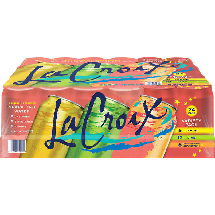 LaCroix Lemon, Lime and Grapefruit Flavored Sparkling Water - Ready-to-Drink - 12 fl oz (355 mL) - Assorted - 12/Pack - 2 / Carton