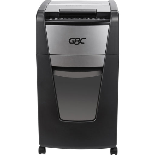 GBC AutoFeed+™ 300X Super Cross Cut Shredder - Continuous Shredder - Super Cross Cut - 10 Per Pass - for shredding Credit Card, Paper Clip, Staples, Paper - P-4 - 1 Hour Run Time - 16 gal Wastebin Capacity - Black