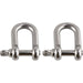 Ergodyne 3790 Tool Shackle (2-Pack) - 0.6" Height x 4.3" Width - Stainless - Stainless Steel - 2 / Pack